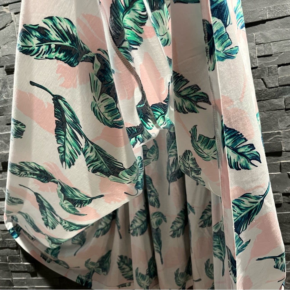 PETITE PLUME 100% Pima Cotton Jersey Knit St.Tropez Palms Serene Nightgown/Dress - Picture 11 of 16